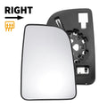 Right Upper White Heated Mirror Glass for Mercedes Sprinter (2018–2023)