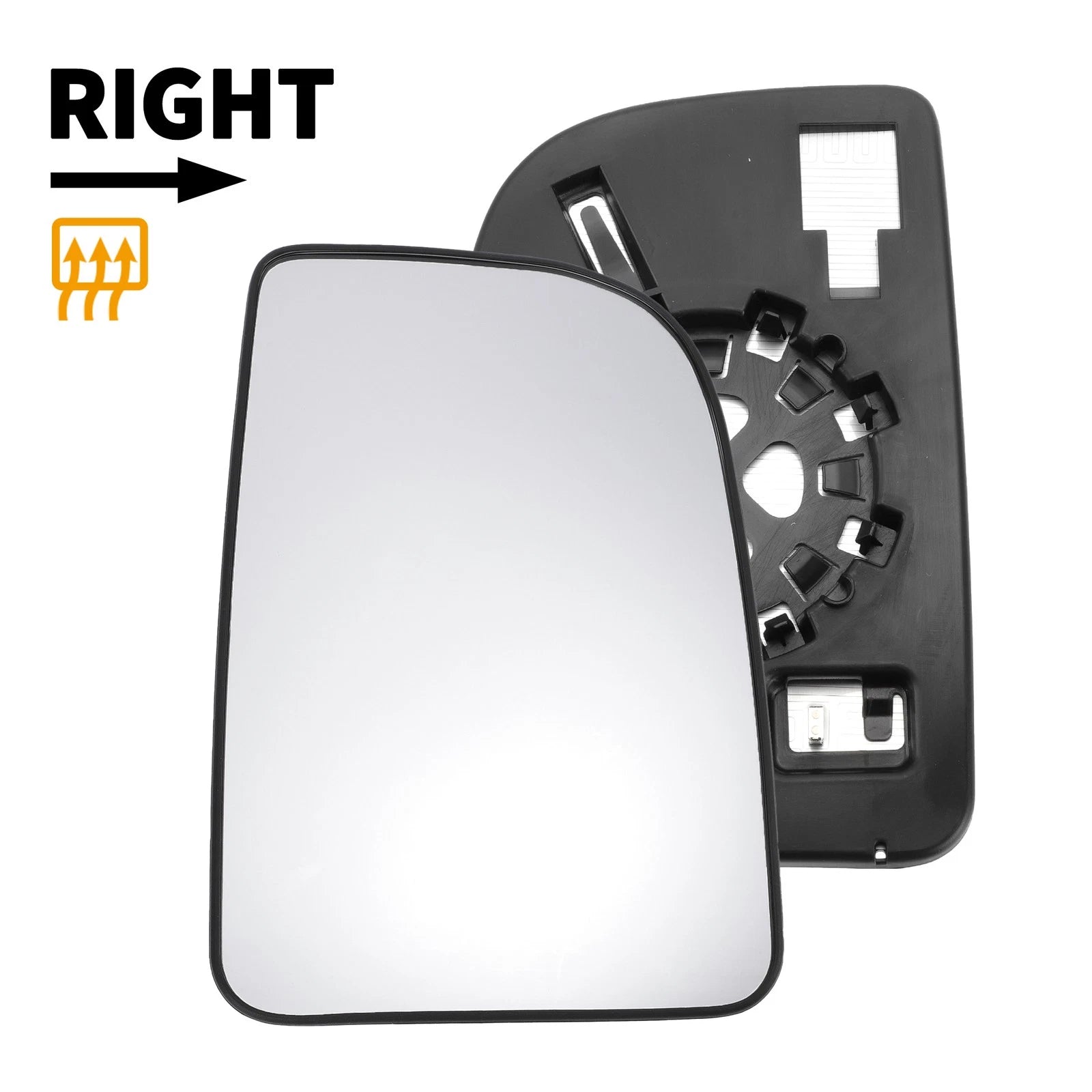 Right Upper White Heated Mirror Glass for Mercedes Sprinter (2018–2023)