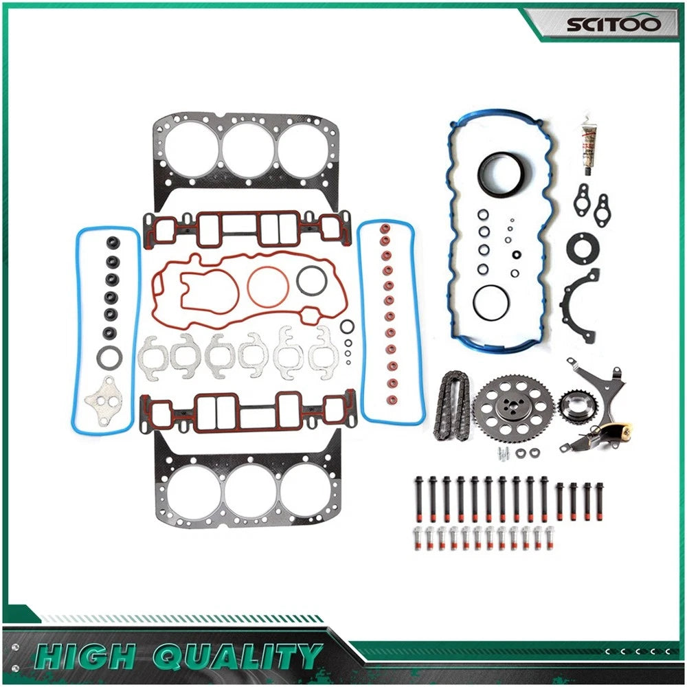 Full Gasket Set Timing Chain Kit Head Bolts for Isuzu Hombre (1999–2000)