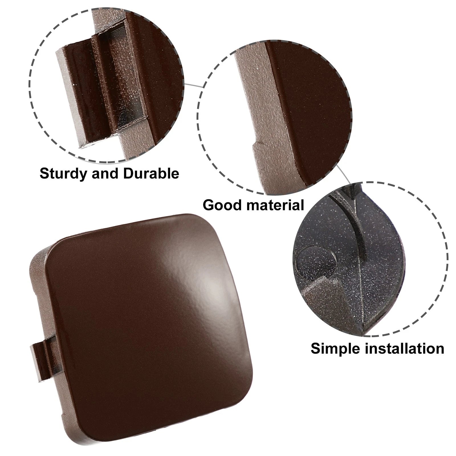 Tow Eye Hook Cover for Toyota RAV4 (2013–2018) - Deep Brown