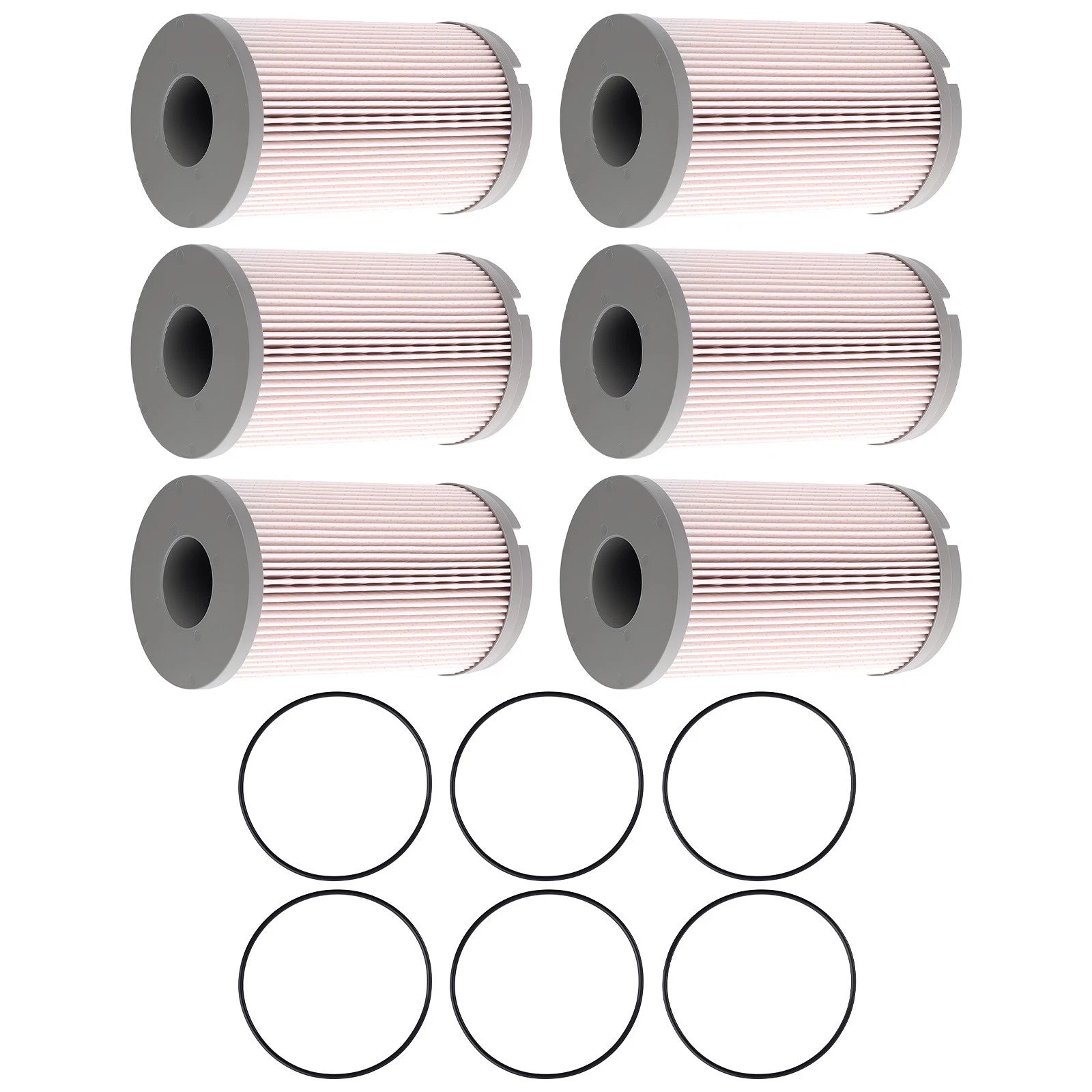 6Pack Fuel Filter Set for Peterbilt 320 365 367 Kenworth T880 (2015–2023) K37-1029 600500