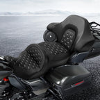 Gel Seat Backrest for Harley Touring (2014–2023) Black White