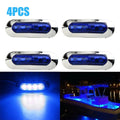 Lamp 12-24V 4x Blue Courtesy Lights for Marine Boat