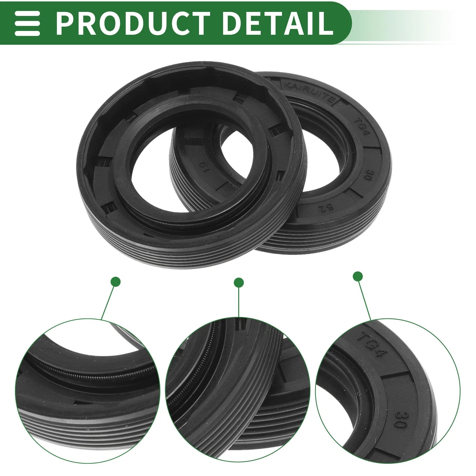 5 Pcs Oil Seal TG4 Lip Seal Ring for Rotary Shaft (30x52x10mm)