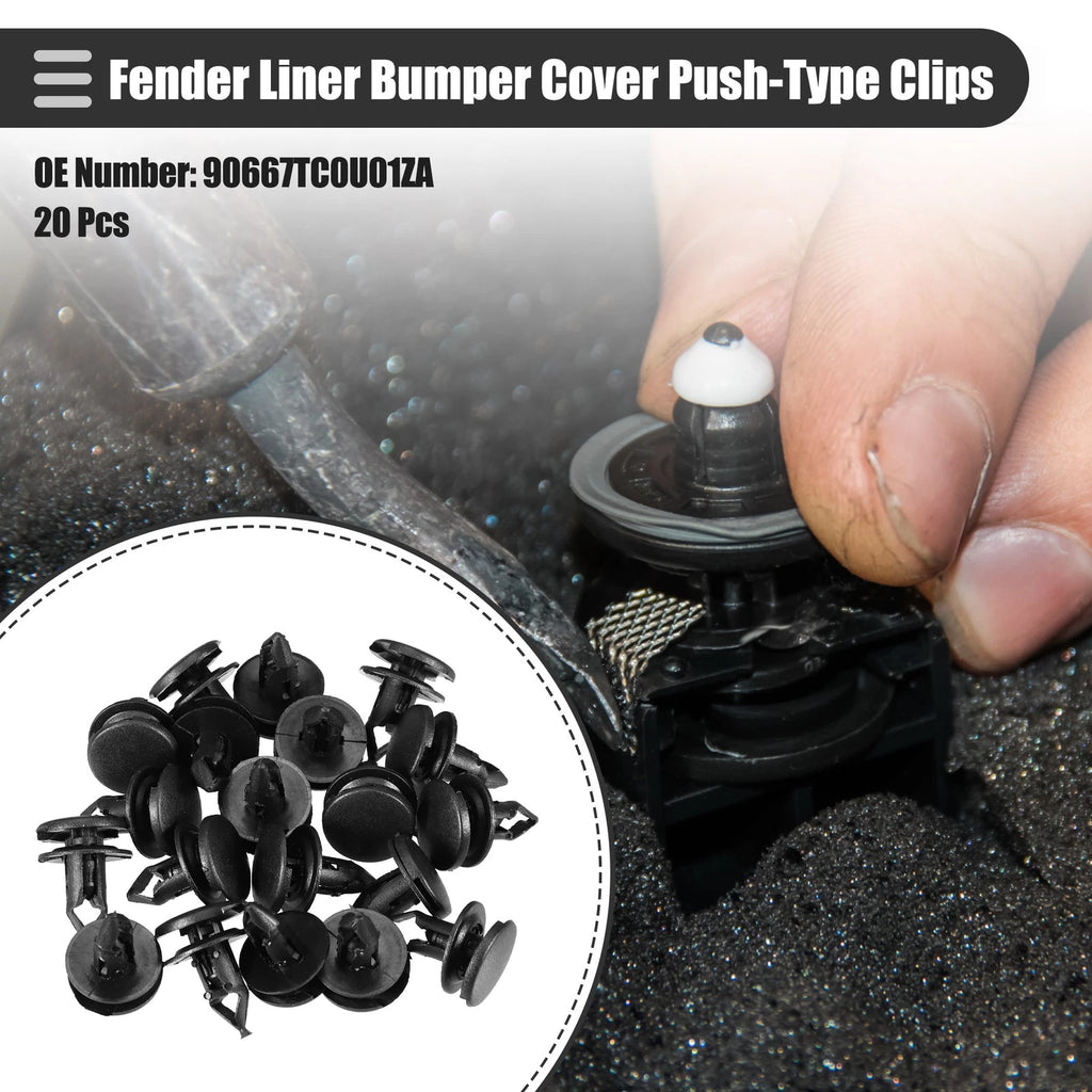 20 Pcs Fender Liner Bumper Cover Clips for Honda (No. 90667TC0U01ZA)