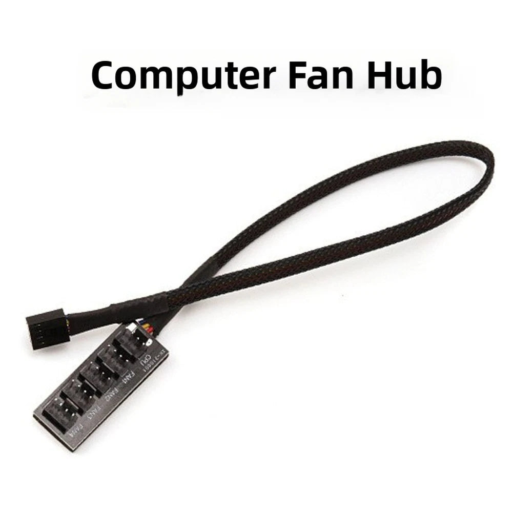PWM Fan Hub Adapter 1 to 5 Way 4 Pin for Motherboard Expansion