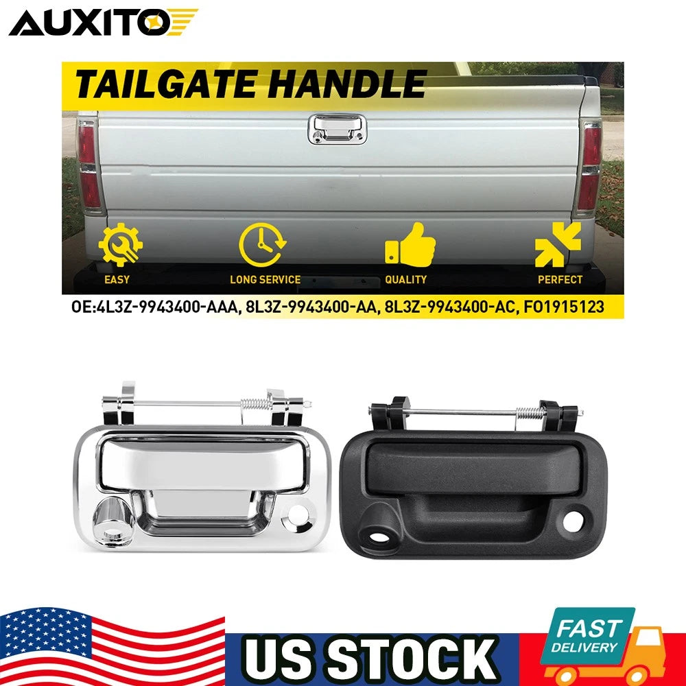 Chrome Tailgate Handle w/ Keyhole for Ford F250 F350 F450 (2008–2015)