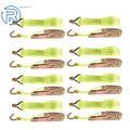 8 Pack 2" x 15' Ratchet Straps with J Hook 5000 lb Heavy Duty Tie Downs