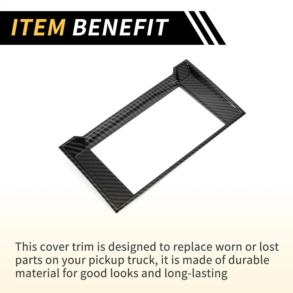 Central Dashboard Meter Frame Cover Trim for Ford F-150 (2015–2020) Carbon Fiber Black
