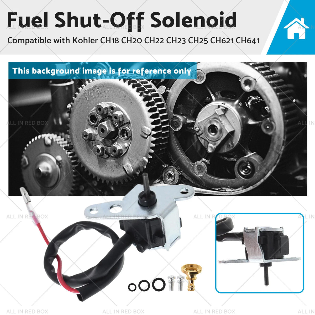 Fuel Shut-Off Solenoid for Kohler CH621 CH641 CH18 CH20 CH22 CH23 CH25