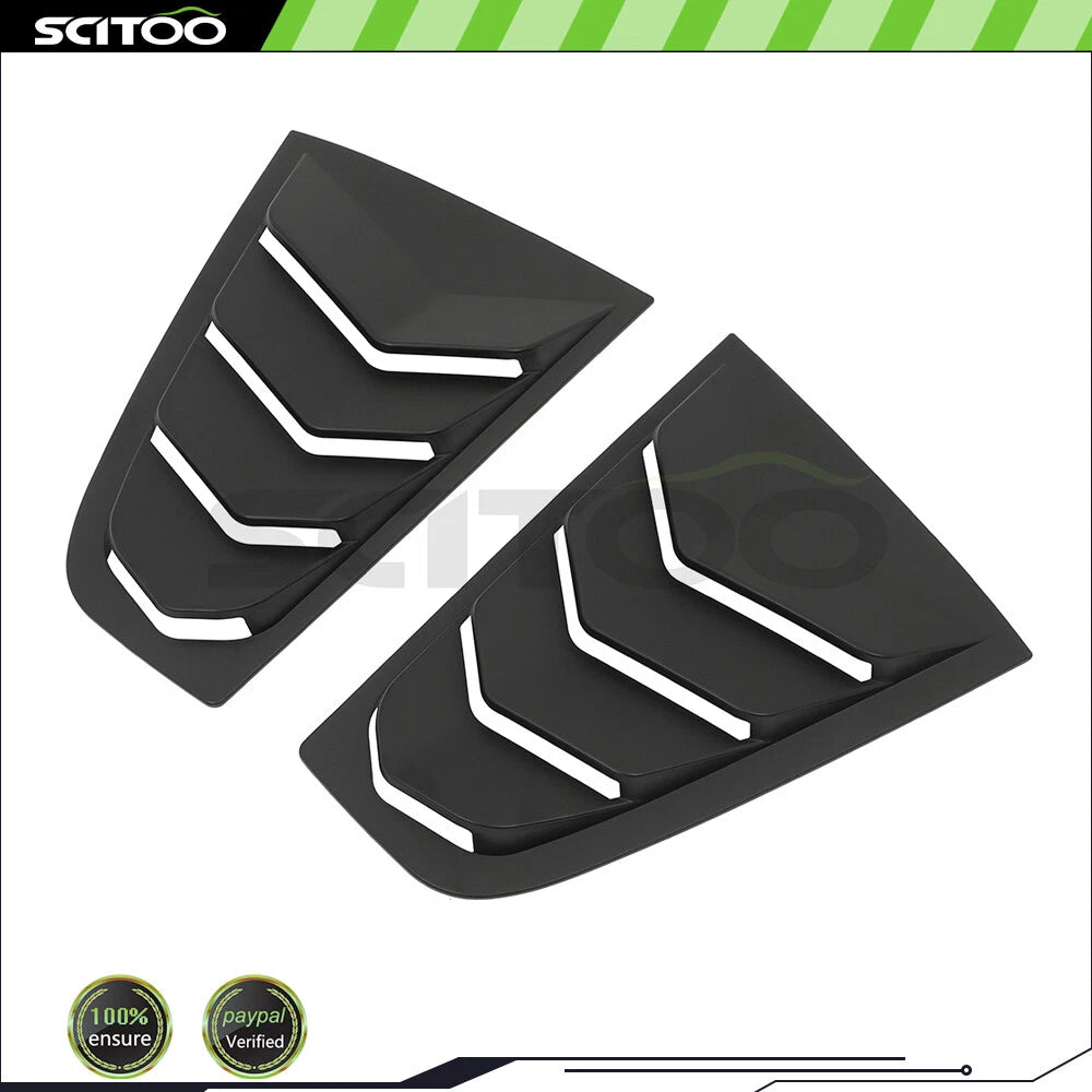 Matte Black Side Window Louver Shutter Cover Trim for Nissan 350Z (2003–2008)