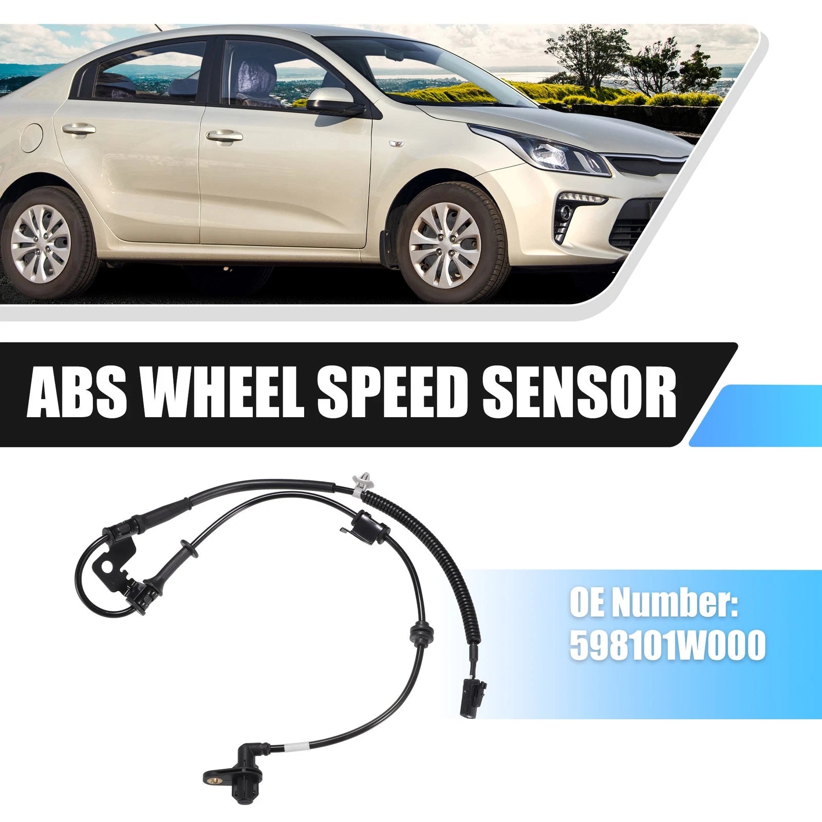 Front Left ABS Wheel Speed Sensor for Kia Rio (2011–2022) No. 598101W000
