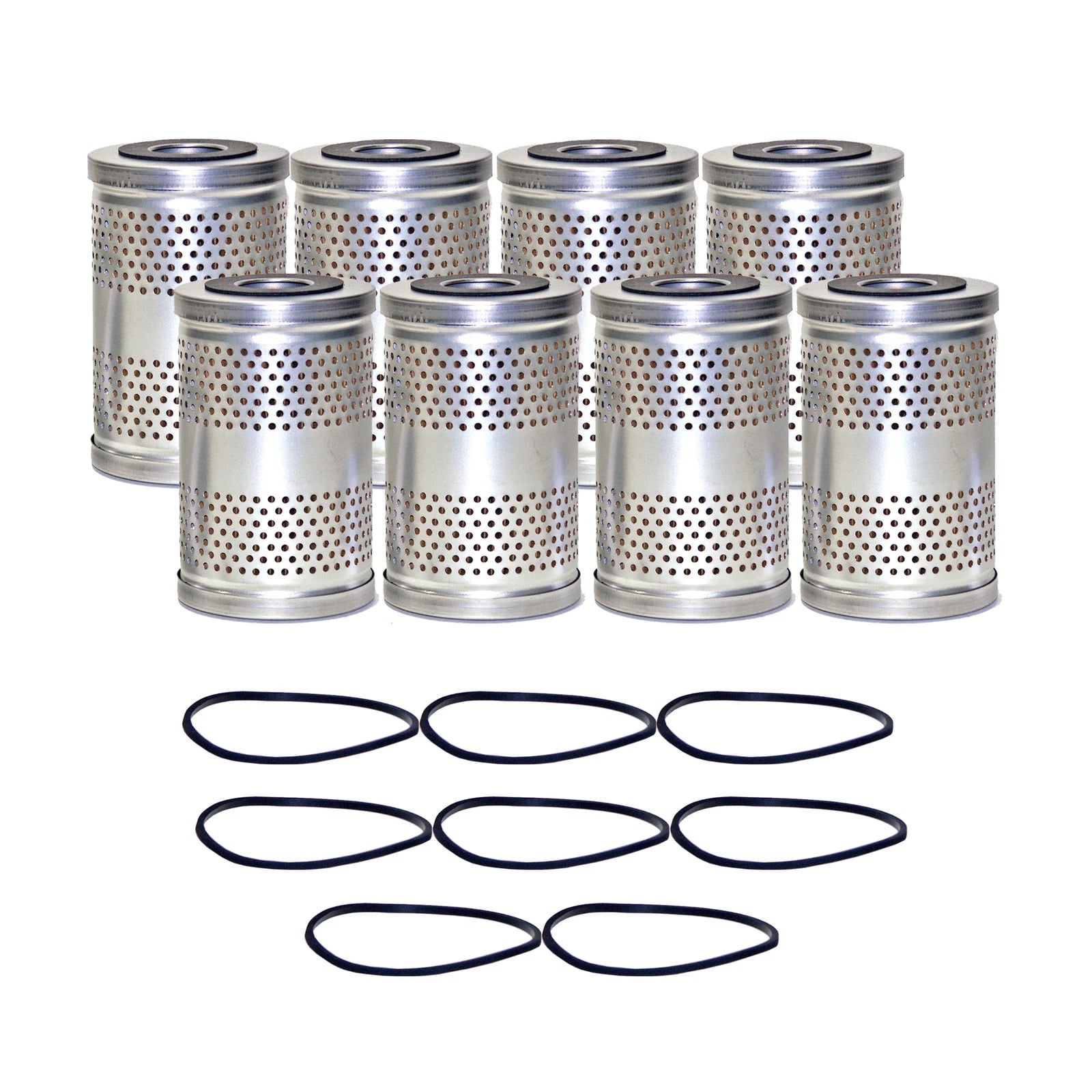 Set of 8 Engine Oil Filters for Chevrolet GMC Iso Studebaker (N/A)