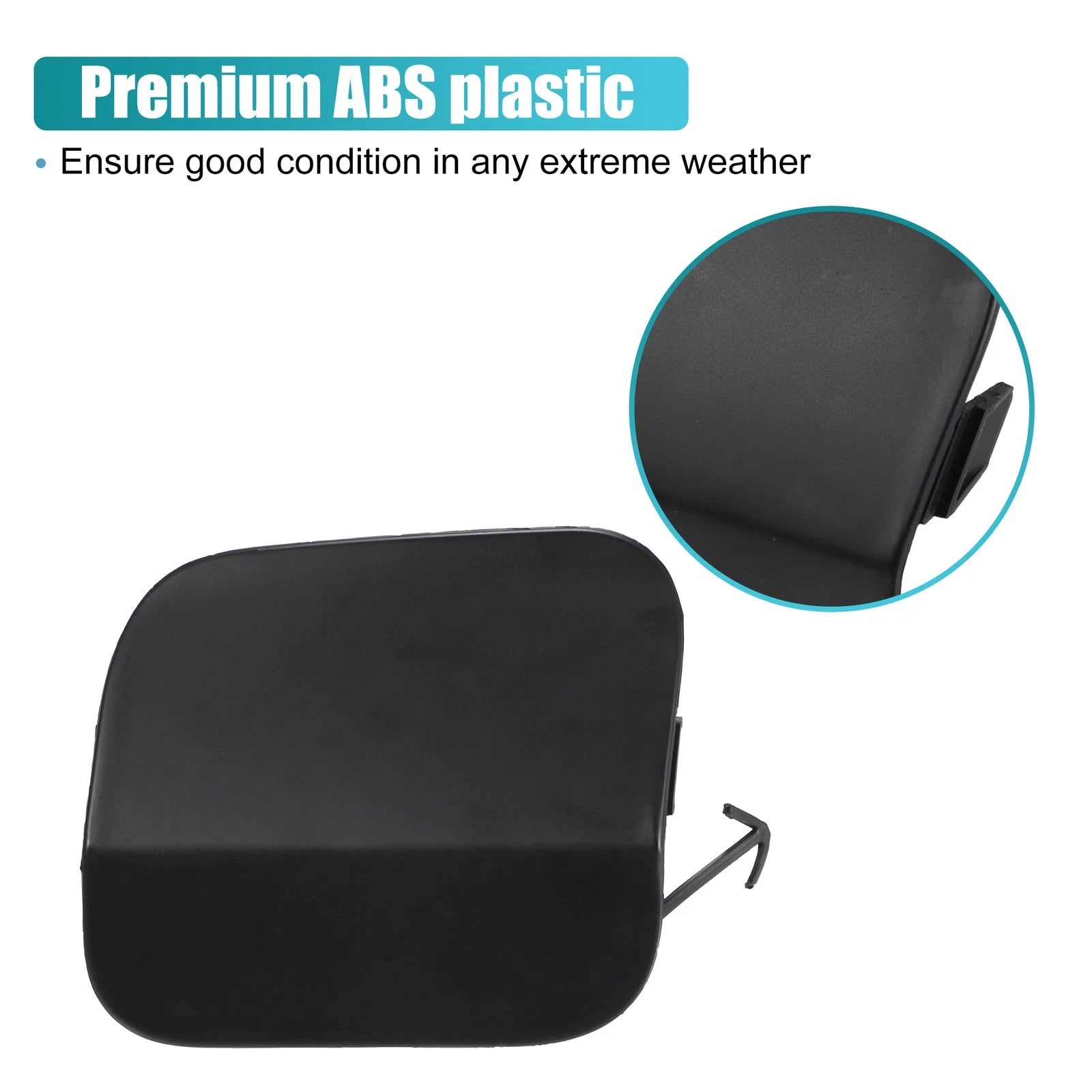 1 Pair Front Bumper Tow Hook Cover for Toyota Highlander (No. 52128-0E933) Black