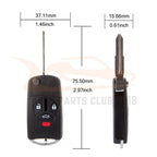 2X Keyless Key Fob Remote Case Shell for Mitsubishi Eclipse (2006-2012)