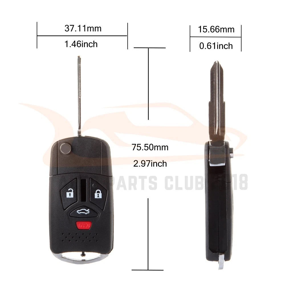 2X Keyless Key Fob Remote Case Shell for Mitsubishi Eclipse (2006-2012)