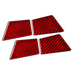 Set of 4 Door Handle Bowl Panel Cover Trim for Ford Mondeo (2013–2019) Carbon Fiber Red