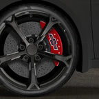 Red Caliper Covers Set of 4 Engraved '100 Ann Chevy' for 20-24 Silverado 3500 HD