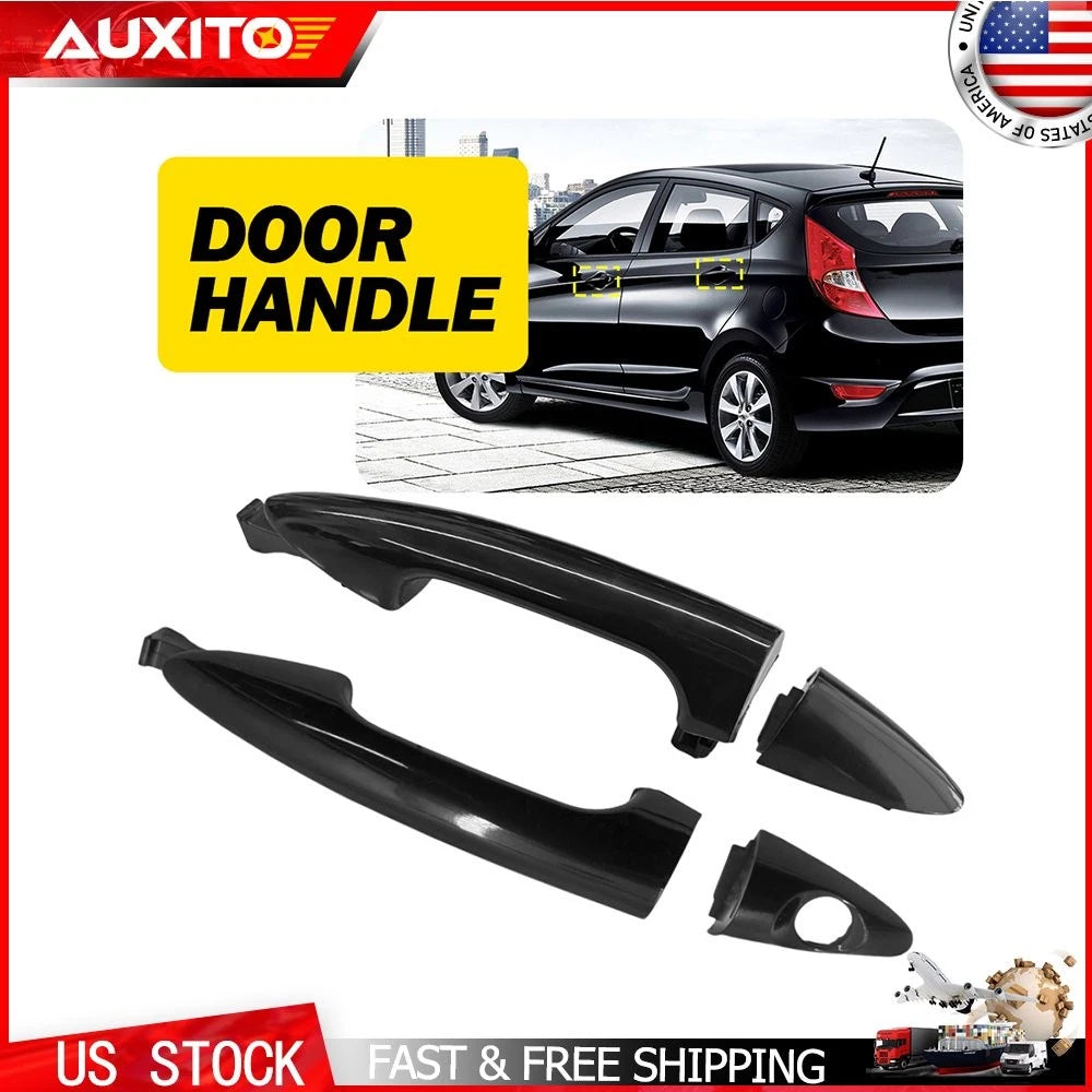 Exterior Door Handle for Hyundai Accent (2012–2016) Rear Passenger Side Black