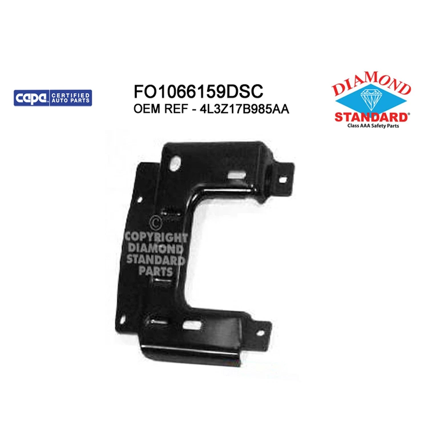 Replacement Steel Front Driver Side Bumper Mounting Plate for (See Compatible Chart)