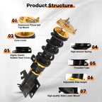 Coilovers for Nissan Sentra (2000-2006) Adjustable Height Suspension Kit