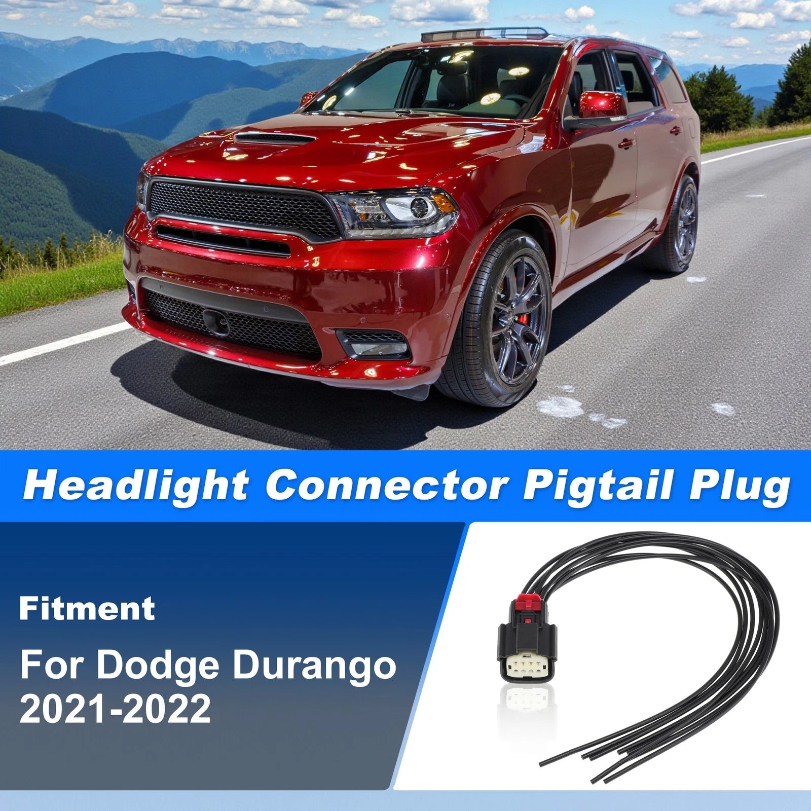 LED 8-Wire Headlight Connector for Dodge Durango (2021–2022)
