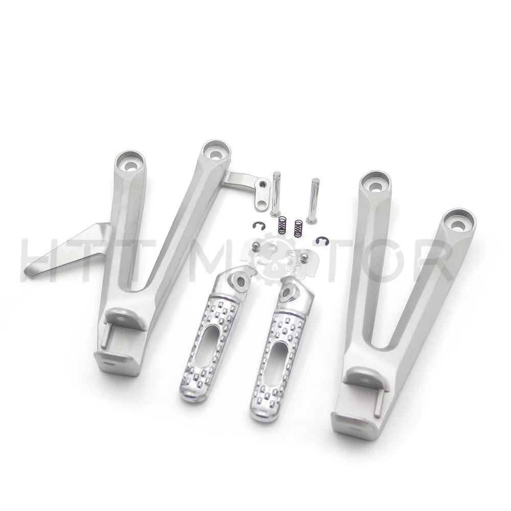 Set of 2 Rear Passenger Footrest Pegs Bracket for Honda CBR1000RR (2004–2007)