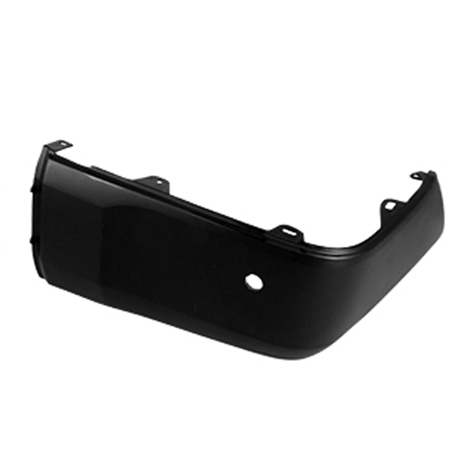 Replacement Matte/Textured Passenger Rear Bumper End w/Park Assist Sensor Holes