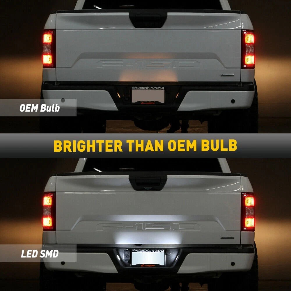 2X LED Smoke License Plate Light Bulbs for Ford F150 (2015–2022)