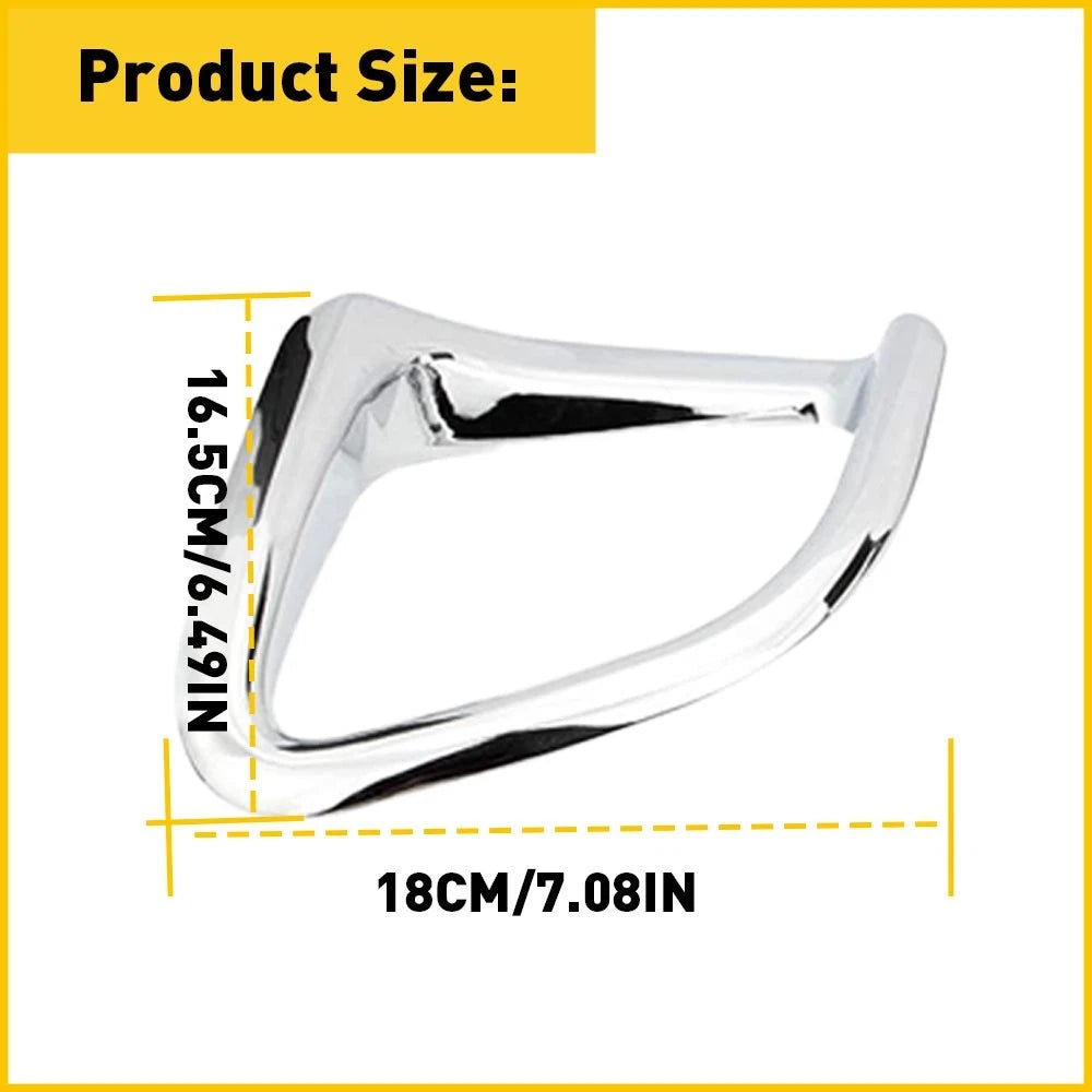 2X Rear Bumper Fog Light Lamp Cover for Toyota Highlander (2014–2017) Chrome