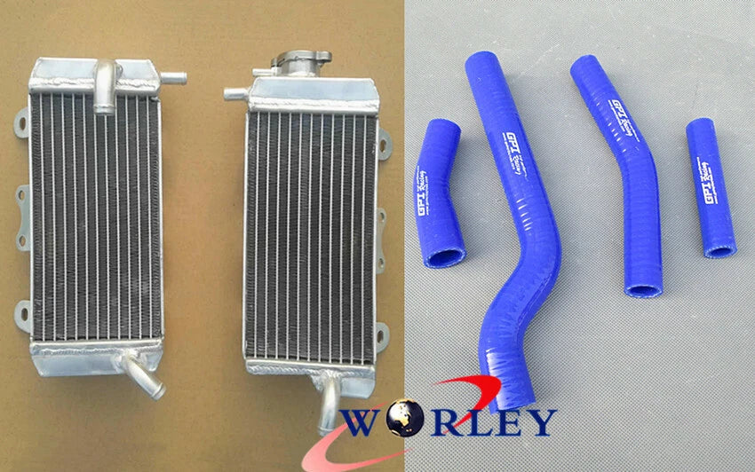 Aluminum Radiator & Red Hose Kit for Yamaha YZF450 YZ450F (2007-2009)