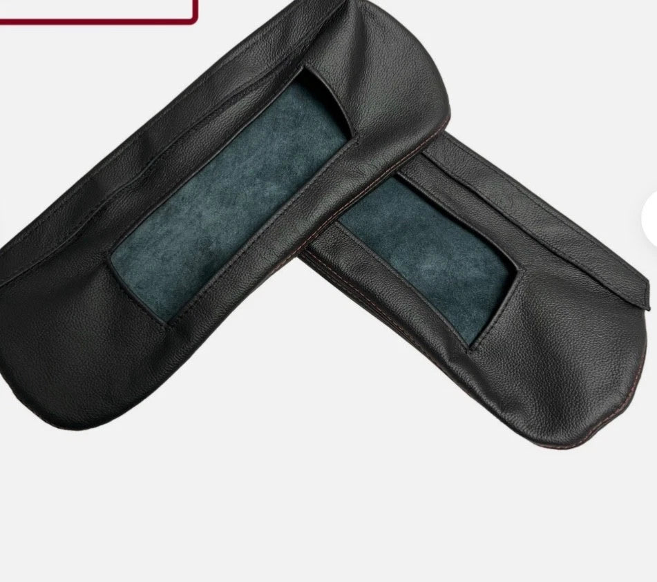 Leather Synthetic Sunvisor Covers for Corvette C5 (1997–2004) - Black