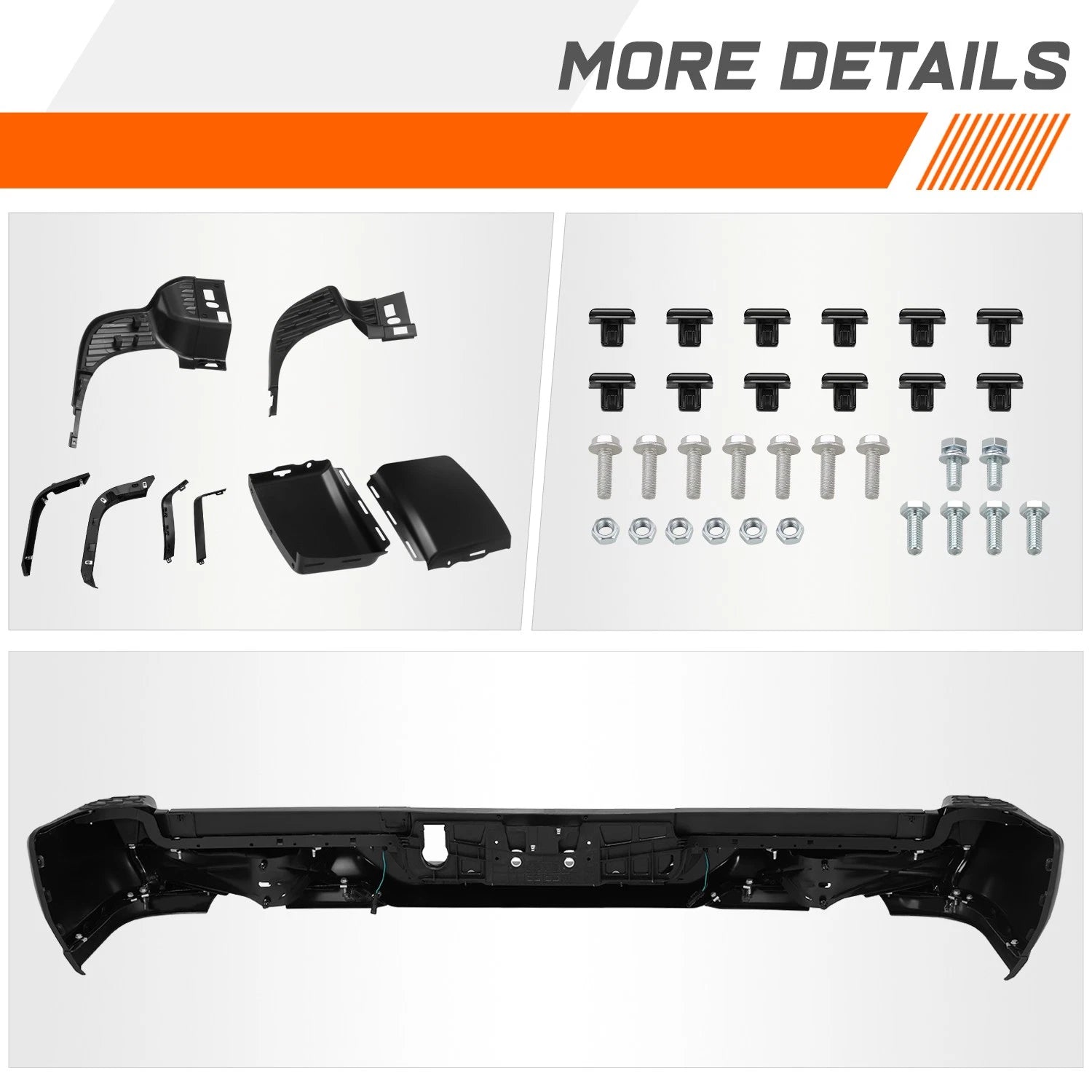 Chrome Housing Amber Corner Headlights for Ford Transit 150 250 350 (2015–2023)