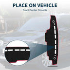 Dashboard Cover Mat for Suzuki Every DA17W DA17V (2015–2023) Black Red