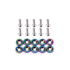 Set of 10 Chrome Aluminum Fender Bumper Washers for Engine Bay Dress Up