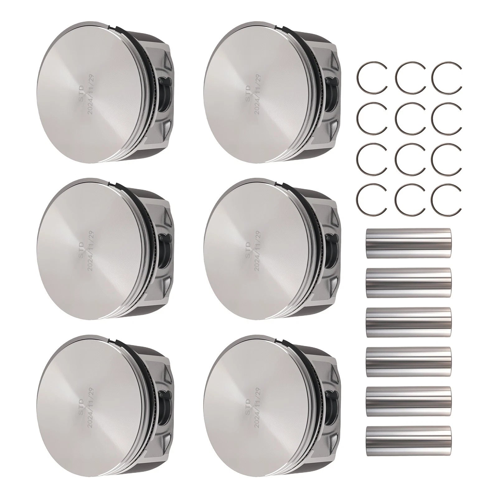 Engine Piston Set w/Rings for Chrysler Dodge 2.7L V6 (1998–2010) 5003427AA 86mm