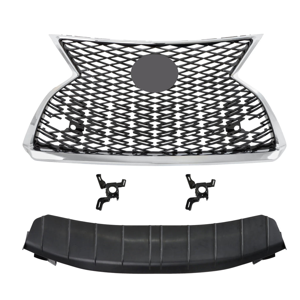 Front Upper Grille Assembly for Lexus RX350 RX450h (2020–2022) Chrome Black