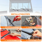 12V Electric Windshield Wiper Motor Kit for Polaris Ranger 570/800/900/1000 (2010–2023)