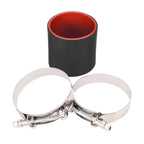 3 Inch Intercooler Straight Silicone Coupler Pipe + 2 T-Bolt Clamps