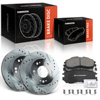 Front Drilled Rotors & Ceramic Brake Pads for Dodge Stratus (2001–2006)
