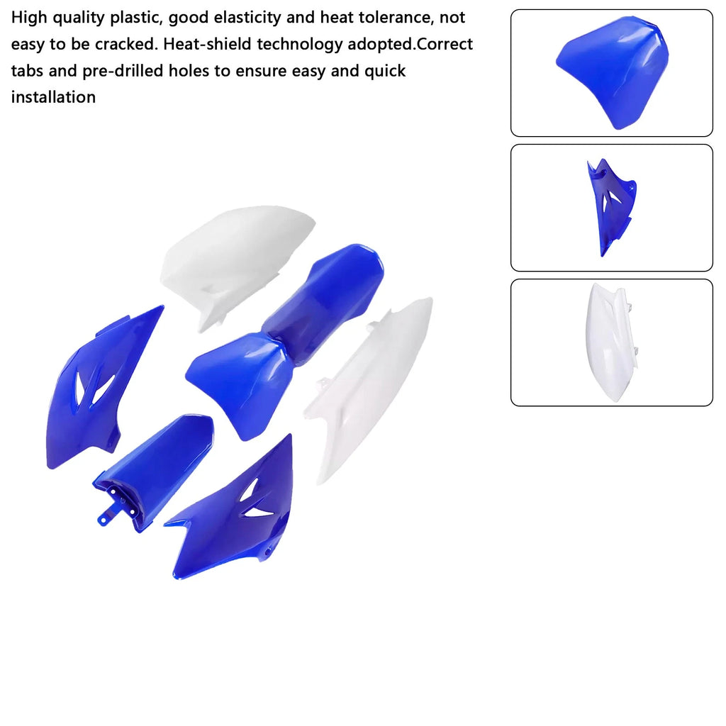 Body Plastic Kit Front Rear Fender Fairing for Yamaha TTR50 (2006–2021) Blue