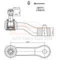 2X Front Idler Pitman Arm Kit for Chevrolet Silverado 1500 GMC Cadillac (K6534)