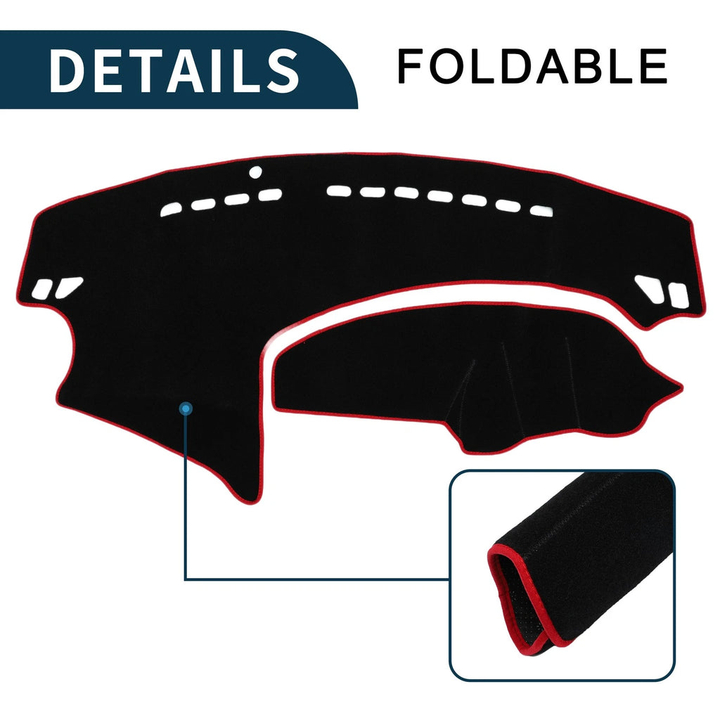Dashboard Cover Mat for Mazda 3 Axela (2009–2013) Sun Protector Black Red