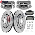 Front Disc Brake Rotors + Calipers + Pads for Toyota Sienna (2011–2020)