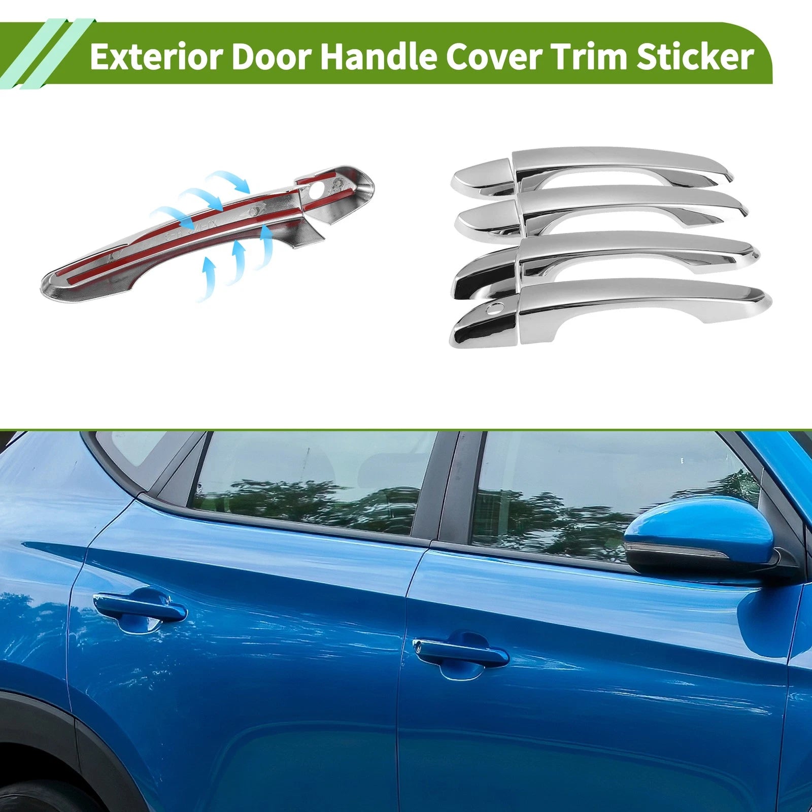 Set of 4 Door Handle Covers for Hyundai Tucson (2016–2020) Normal Plating