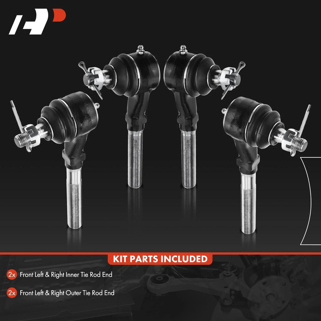 Set of 4 Inner & Outer Tie Rod Ends for Ford F-150 F-250 Expedition (1997–2023)