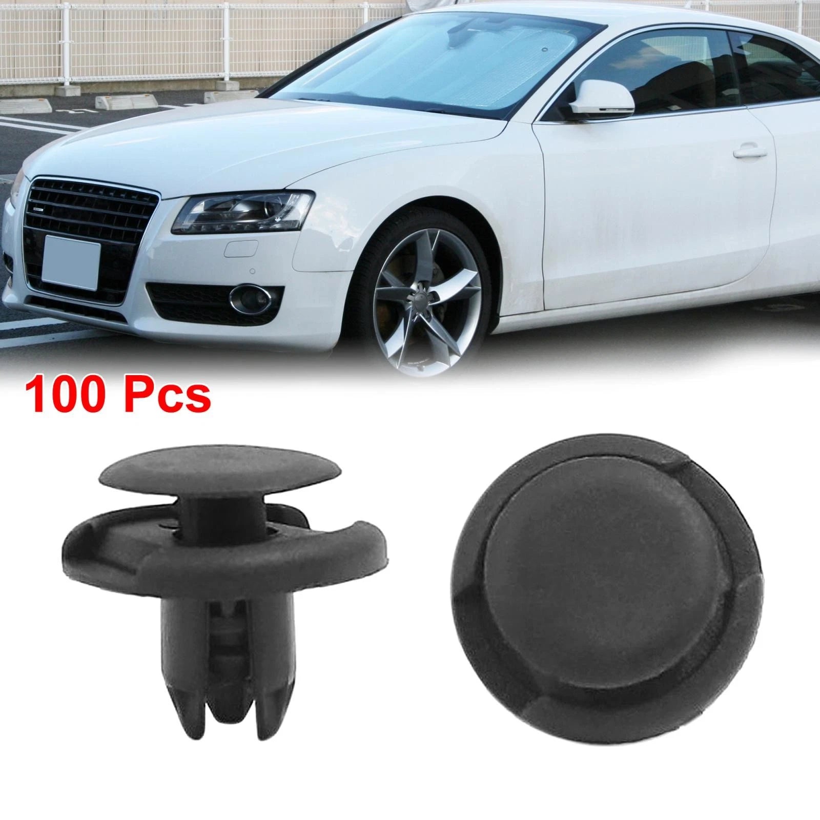 100Pcs Black Plastic Rivets Retainer Clip for Toyota Suzuki 