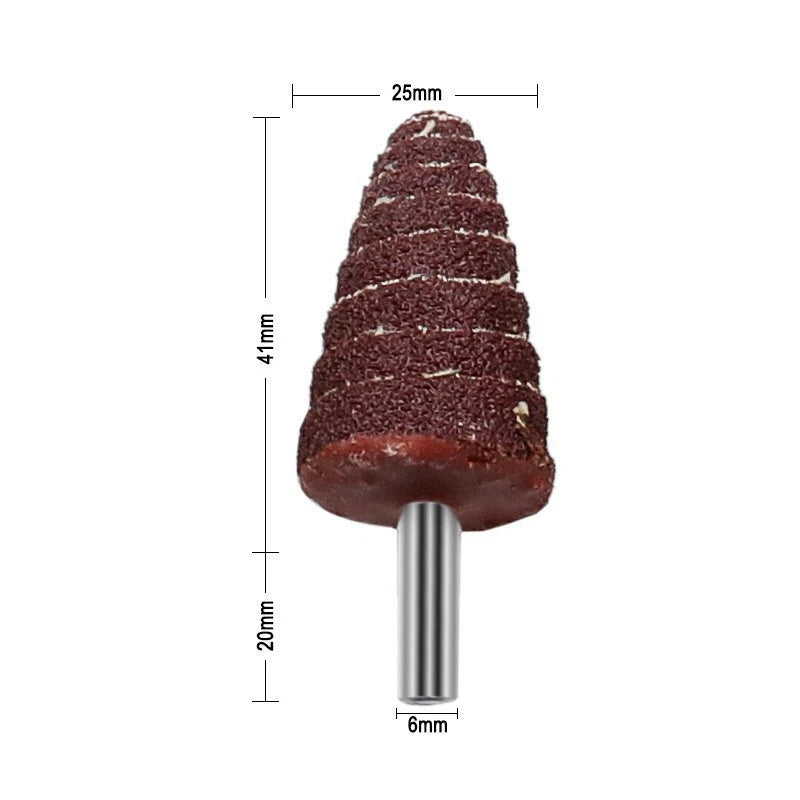 Sanding Head Polishing Tool Tapered Cone Grinding Head for Automotive