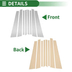 8 Pcs Door Pillar Window Trim for BMW X5 (2007–2013) Silver Tone