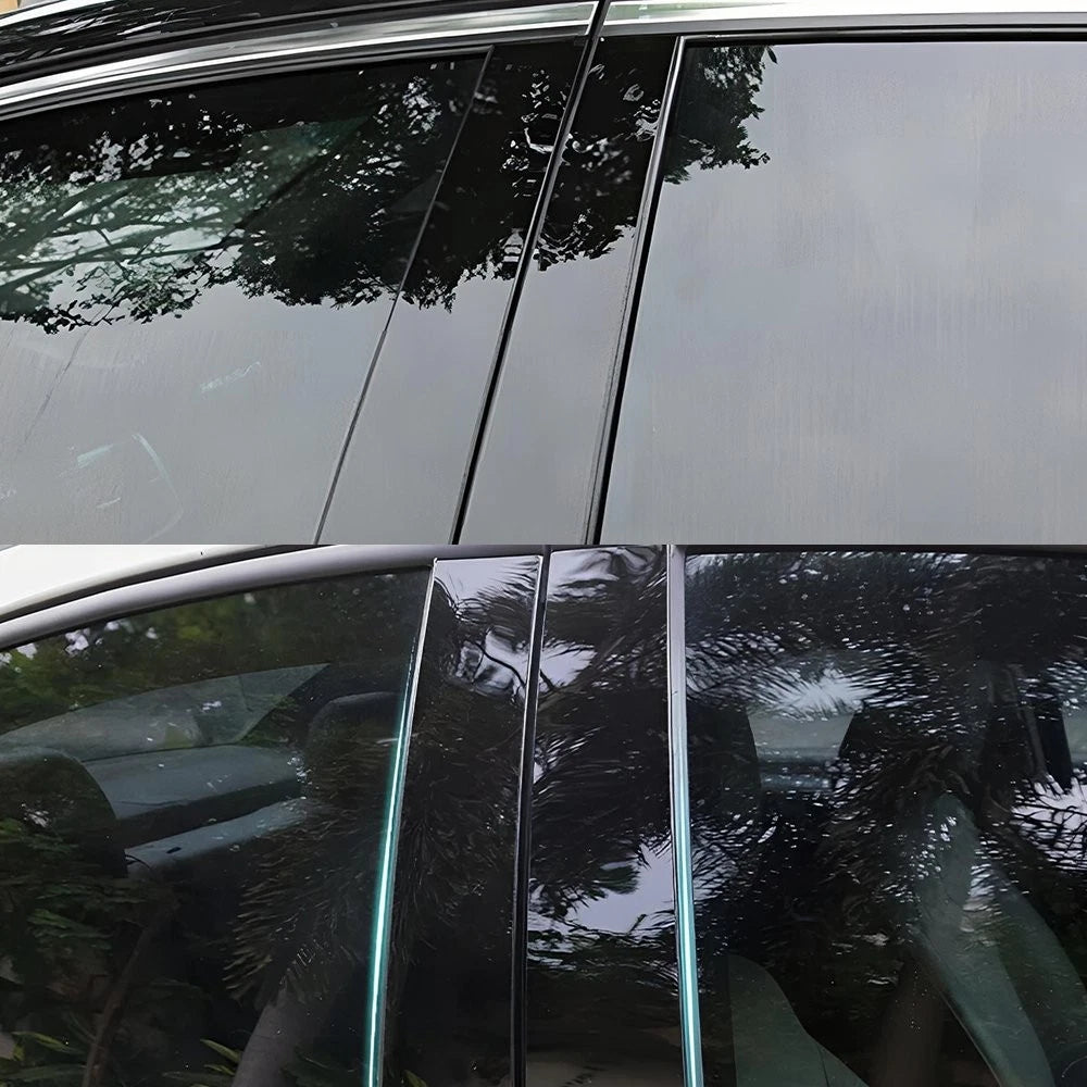 Gloss Black Door Trim Pillar Posts for Hyundai Avante Elantra (2021–2023)